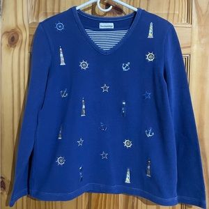 Breckenridge women’s Royal blue top.